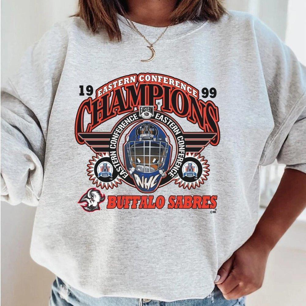 Buffalo Sabres Eastern Conference Champions Hockey Crewneck Sweatshirt - Picture 1 of 4